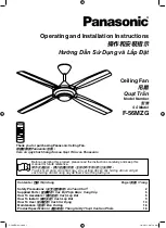 Preview for 1 page of Panasonic F-56MZG Operating And Instalation Instructions