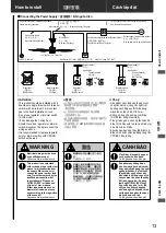 Предварительный просмотр 13 страницы Panasonic F-70ZBP Operating And Installation Instructions