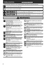 Preview for 2 page of Panasonic F-70ZBR Operating And Installation Instructions