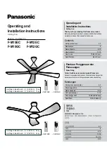 Panasonic F-M12EC Operating And Installation Instructions предпросмотр