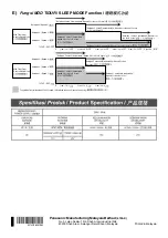 Preview for 16 page of Panasonic F-M14C2 Operating And Installation Instructions