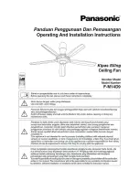 Panasonic F-M14D9 Operating And Installation Instruction preview