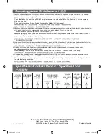 Preview for 16 page of Panasonic F-M14E2 Operating And Installation Instructions