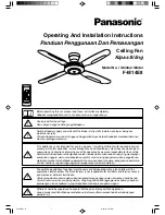 Panasonic F-M14E8 Operating And Installation Instructions preview