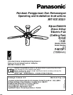 Preview for 1 page of Panasonic F-M14F1 Operating And Installation Instructions