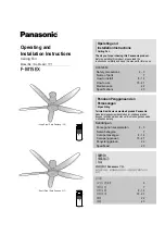 Panasonic F-M15EX Operating And Installation Instructions preview