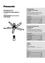 Preview for 1 page of Panasonic F-M15GW Operating And Installation Instructions