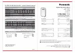 Предварительный просмотр 1 страницы Panasonic F-PBJ30M Operating Instructions Manual