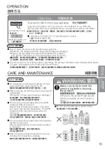 Предварительный просмотр 13 страницы Panasonic F-PXM55H Operating Instructions Manual