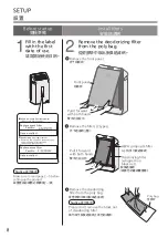 Предварительный просмотр 8 страницы Panasonic F-PXV35H Operating Instructions Manual