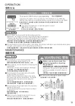 Предварительный просмотр 13 страницы Panasonic F-PXV55H Operating Instructions Manual