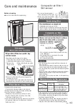 Предварительный просмотр 43 страницы Panasonic F-VR701 Operating Instructions Manual