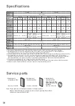 Предварительный просмотр 54 страницы Panasonic F-VR701 Operating Instructions Manual