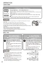 Предварительный просмотр 20 страницы Panasonic F-VXK70A Operating Instructions Manual