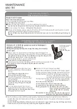 Предварительный просмотр 22 страницы Panasonic F-VXK70A Operating Instructions Manual