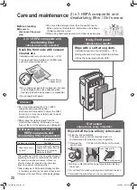 Предварительный просмотр 20 страницы Panasonic F-VXL40M Operating Instructions Manual