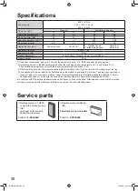 Предварительный просмотр 38 страницы Panasonic F-VXL40M Operating Instructions Manual