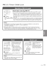 Предварительный просмотр 13 страницы Panasonic F-VXR70H Operating Instructions Manual