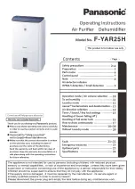 Panasonic F-YAR25H Operating Instructions Manual предпросмотр