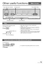 Предварительный просмотр 19 страницы Panasonic F-YHC12X Operating Instructions Manual