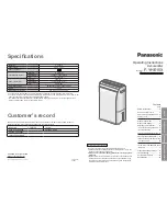 Panasonic F-YHE15X Operating Instructions Manual preview