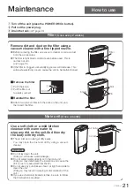 Предварительный просмотр 21 страницы Panasonic F-YZJ90H Operating Instructions Manual