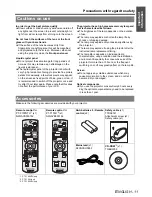 Предварительный просмотр 11 страницы Panasonic F100U - XGA LCD Projector Operating Instructions Manual