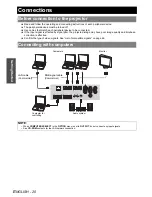 Предварительный просмотр 20 страницы Panasonic F100U - XGA LCD Projector Operating Instructions Manual