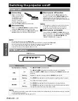 Предварительный просмотр 22 страницы Panasonic F100U - XGA LCD Projector Operating Instructions Manual