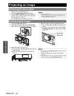 Предварительный просмотр 24 страницы Panasonic F100U - XGA LCD Projector Operating Instructions Manual