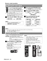 Предварительный просмотр 26 страницы Panasonic F100U - XGA LCD Projector Operating Instructions Manual