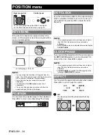 Предварительный просмотр 34 страницы Panasonic F100U - XGA LCD Projector Operating Instructions Manual