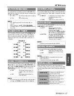 Предварительный просмотр 37 страницы Panasonic F100U - XGA LCD Projector Operating Instructions Manual