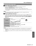 Предварительный просмотр 43 страницы Panasonic F100U - XGA LCD Projector Operating Instructions Manual