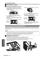 Предварительный просмотр 44 страницы Panasonic F100U - XGA LCD Projector Operating Instructions Manual