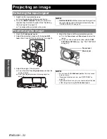 Предварительный просмотр 22 страницы Panasonic F200U - XGA LCD Projector Operating Instructions Manual