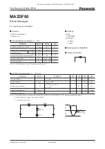 Panasonic Fast Recovery Diodes MA2DF60 Specification Sheet preview