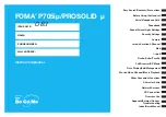 Предварительный просмотр 1 страницы Panasonic Foma p705im Instruction Manual