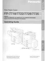 Panasonic FP-7718 Operating Manual preview