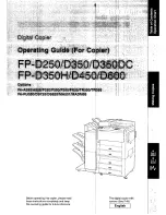 Panasonic FP-D250 Operating Manual предпросмотр