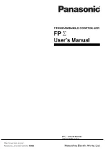 Panasonic FP E Series User Manual предпросмотр