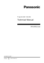 Panasonic FP0 RTD Unit Technical Manual предпросмотр