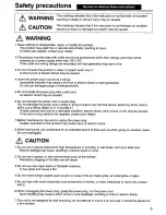 Предварительный просмотр 3 страницы Panasonic FP15HU1 Operating Manual