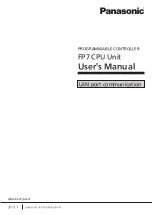 Panasonic FP7 CPU Unit User Manual preview