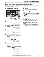 Предварительный просмотр 31 страницы Panasonic FPG371 - B/W Thermal Transfer Operating Instructions Manual