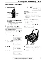 Предварительный просмотр 37 страницы Panasonic FPG371 - B/W Thermal Transfer Operating Instructions Manual