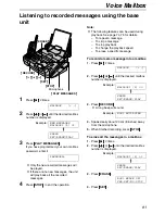 Предварительный просмотр 81 страницы Panasonic FPG371 - B/W Thermal Transfer Operating Instructions Manual