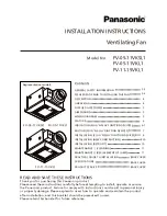 Preview for 1 page of Panasonic FV-05-11VKL1 Installation Instructions Manual