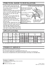 Preview for 16 page of Panasonic FV-0511VH1 Operating And Installation Instructions