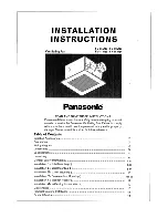 Panasonic FV-05VQ3 Installation Instructions Manual preview